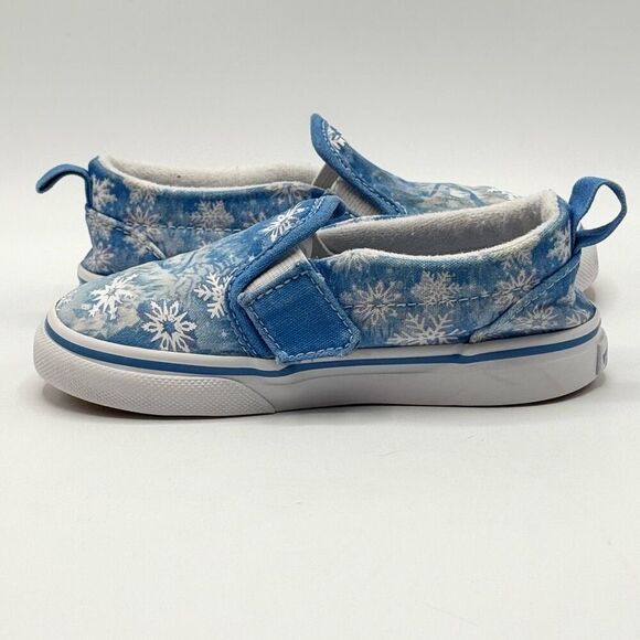 Vans Frozen Winter Theme Aplix Slip On Sneakers - Toddler US 9 - Picture 7 of 12